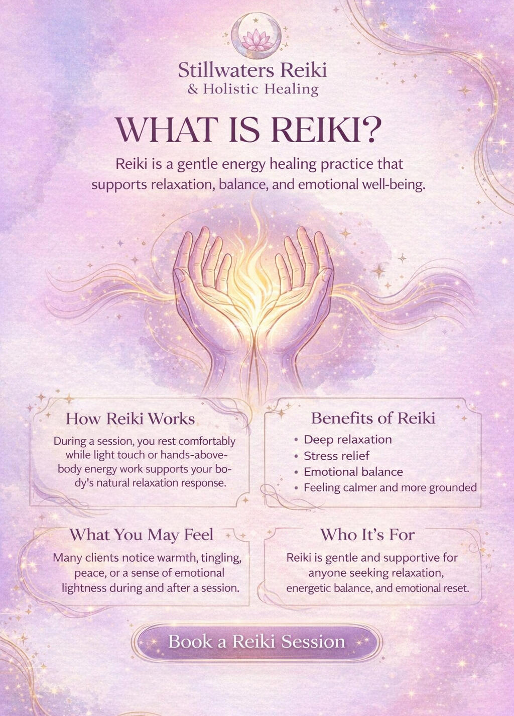 Stillwaters Reiki Holistic Madison, Wisconsin Footer